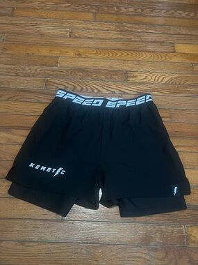 Men's Black Athletic Speed Running Shorts